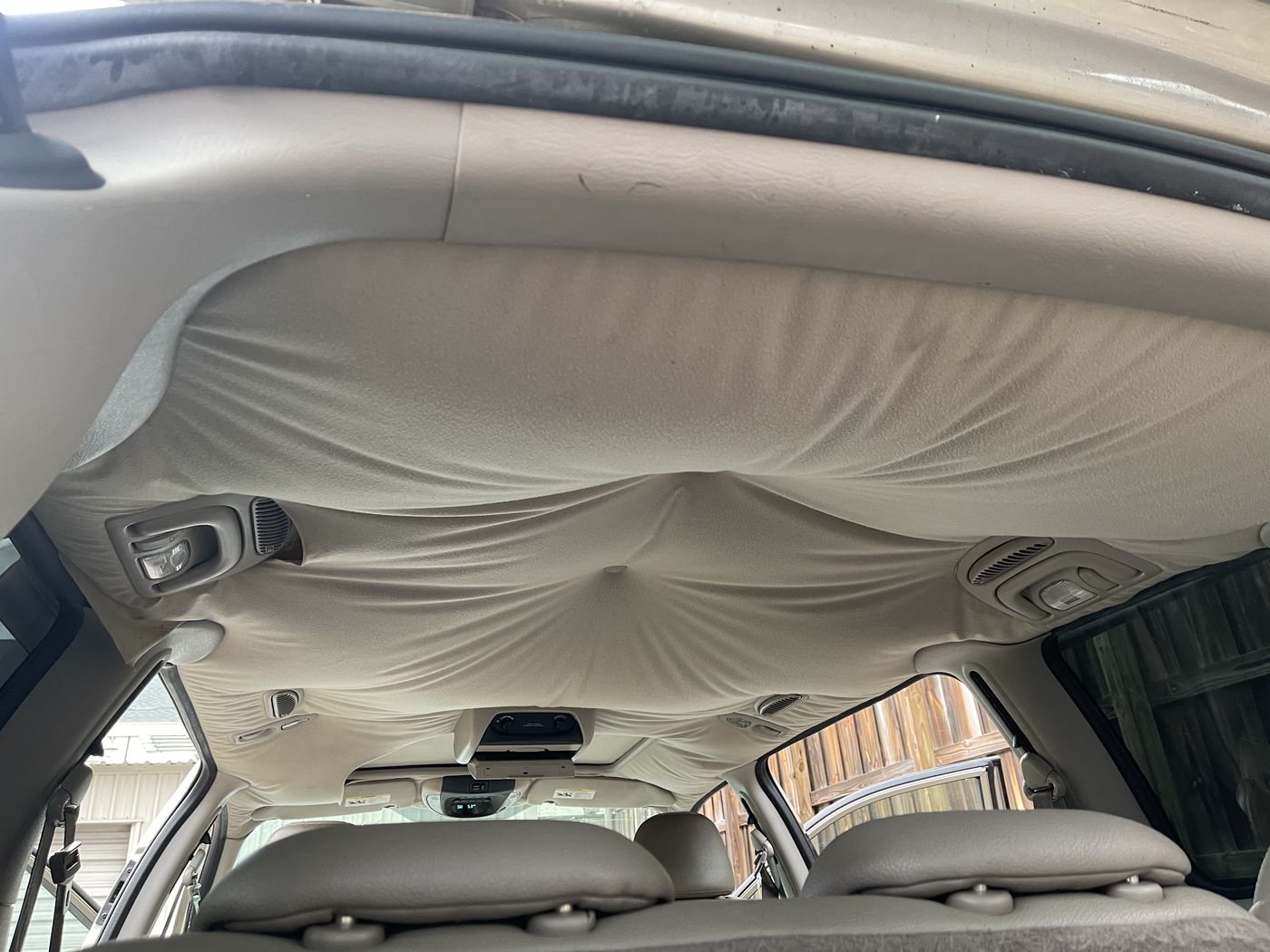 Headliner being replaced