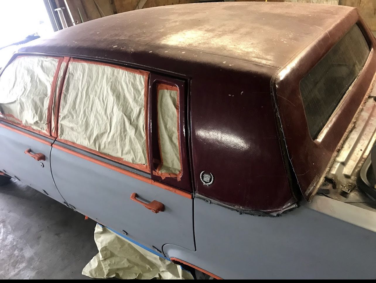 Classic car in two-tone paint work