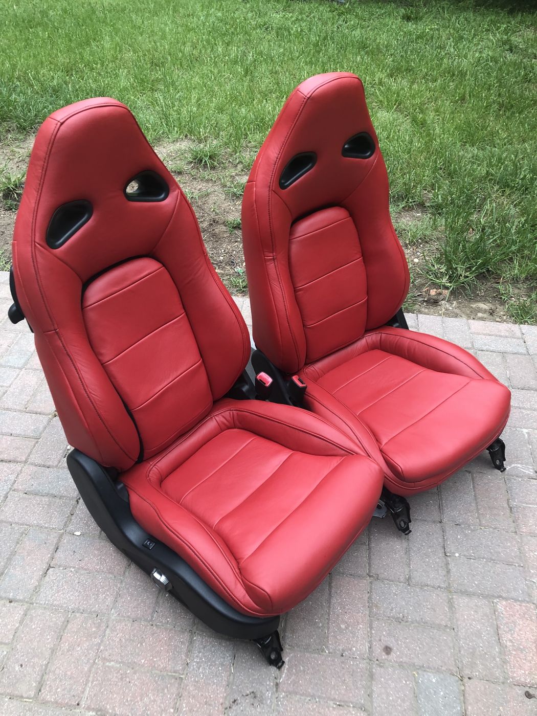Red leather sport seats