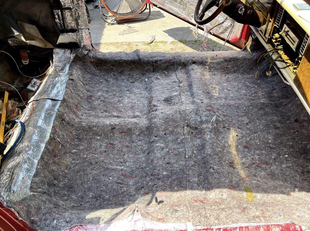 Floor stripped for new carpet
