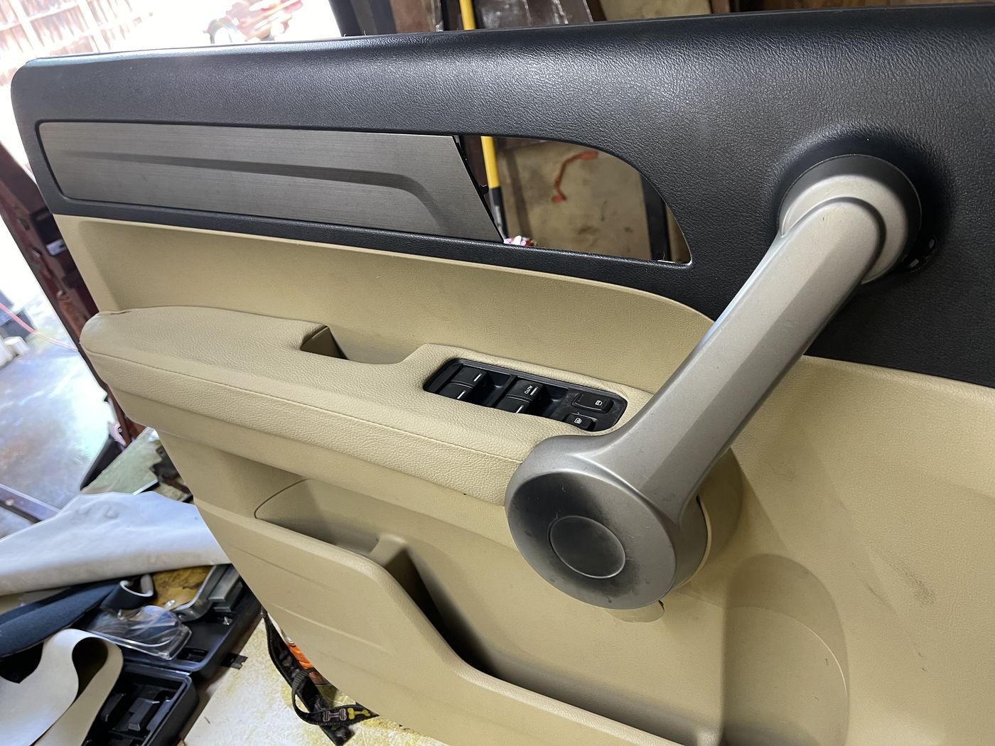 Cream door panel